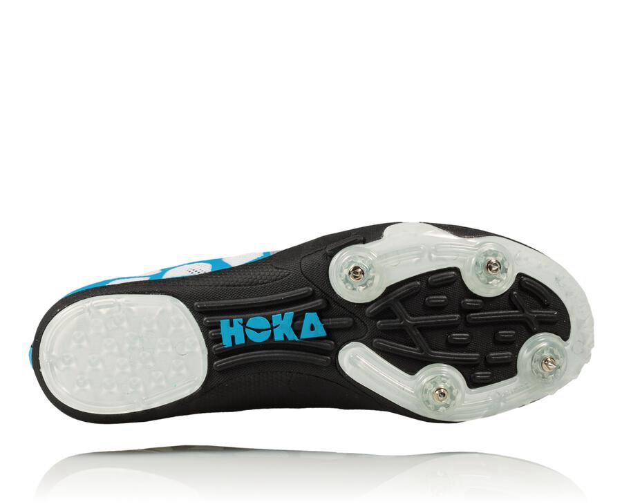 Hoka One One Mens Spikes - Rocket X - White/Blue - GWNQ12835